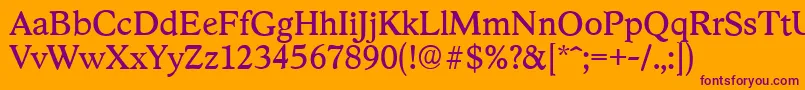 Шрифт StratfordserialRegular – фиолетовые шрифты на оранжевом фоне