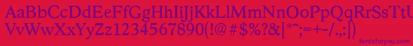 Шрифт StratfordserialRegular – фиолетовые шрифты на красном фоне