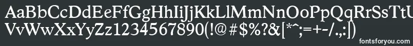 StratfordserialRegular Font – White Fonts on Black Background