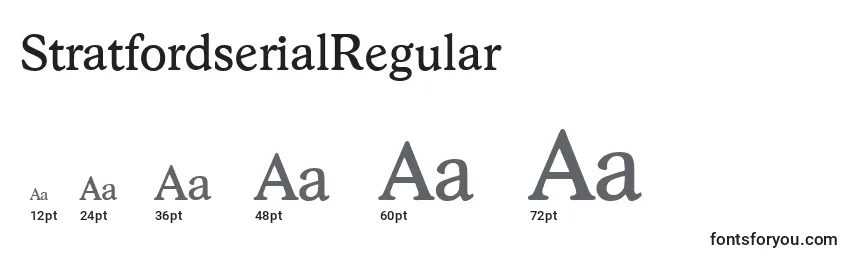 Размеры шрифта StratfordserialRegular