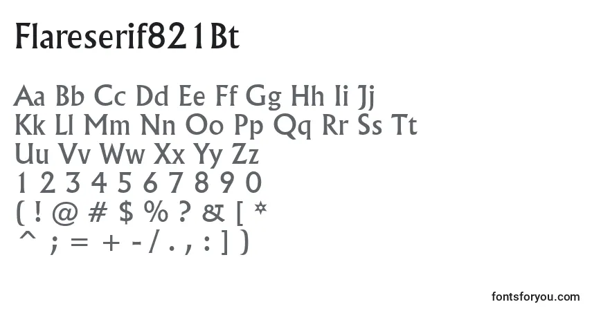 Flareserif821Btフォント–アルファベット、数字、特殊文字