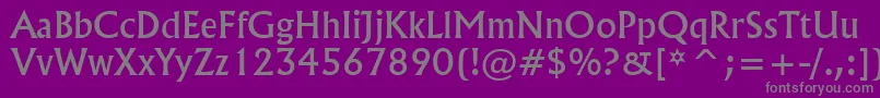 Flareserif821Bt Font – Gray Fonts on Purple Background