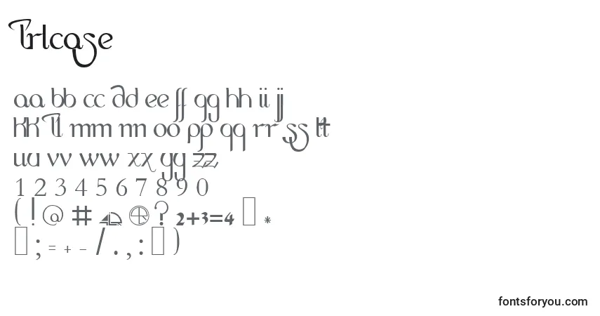 Schriftart Lrlcase – Alphabet, Zahlen, spezielle Symbole