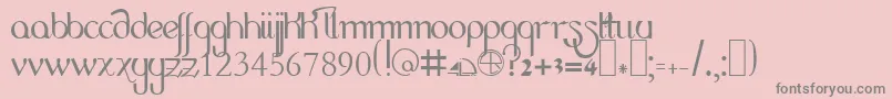 fuente Lrlcase – Fuentes Grises Sobre Fondo Rosa