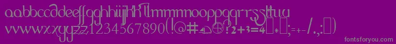 フォントLrlcase – 紫の背景に灰色の文字