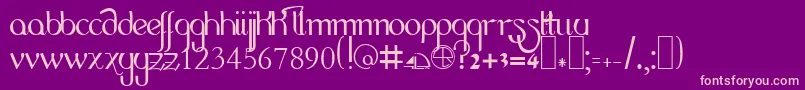 Lrlcase Font – Pink Fonts on Purple Background