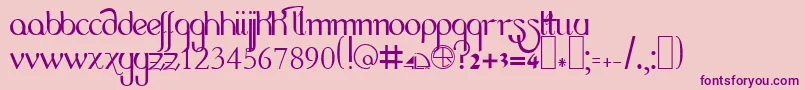 Lrlcase Font – Purple Fonts on Pink Background