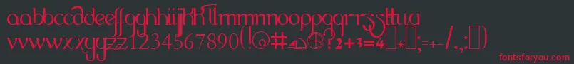 Lrlcase Font – Red Fonts on Black Background