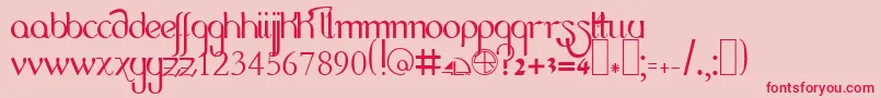 Lrlcase Font – Red Fonts on Pink Background