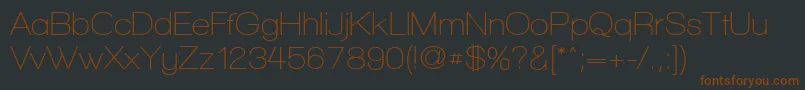 WalkwaySemibold-fontti – ruskeat fontit mustalla taustalla