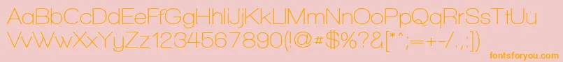 WalkwaySemibold Font – Orange Fonts on Pink Background