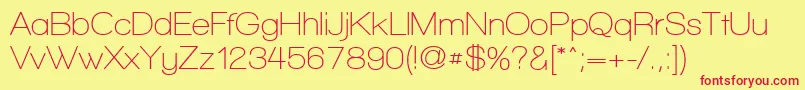 WalkwaySemibold Font – Red Fonts on Yellow Background