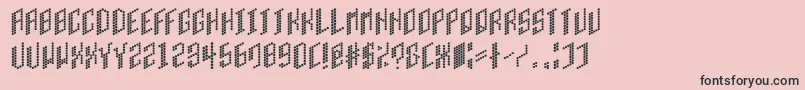Cell Font – Black Fonts on Pink Background