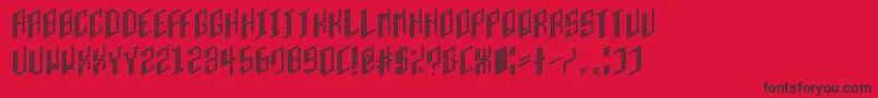 Czcionka Cell – czarne czcionki na czerwonym tle