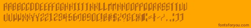 Cell Font – Brown Fonts on Orange Background