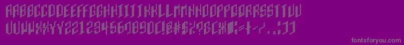 Cell Font – Gray Fonts on Purple Background