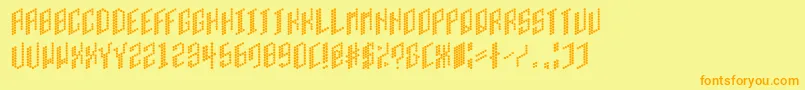 Cell Font – Orange Fonts on Yellow Background