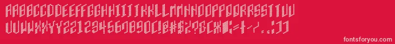 Cell Font – Pink Fonts on Red Background