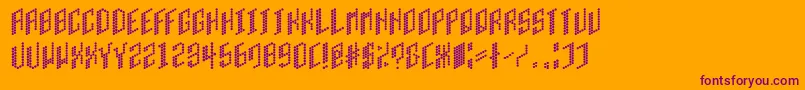 Cell Font – Purple Fonts on Orange Background