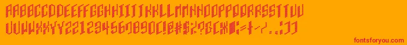 Cell Font – Red Fonts on Orange Background
