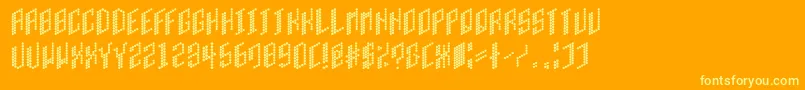 Cell Font – Yellow Fonts on Orange Background