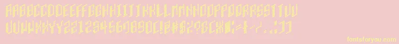 Cell Font – Yellow Fonts on Pink Background