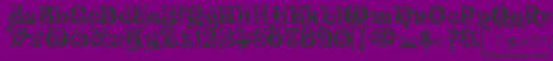 Шрифт KingthingsEggypeg – чёрные шрифты на фиолетовом фоне