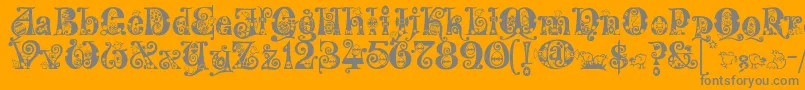 KingthingsEggypeg Font – Gray Fonts on Orange Background