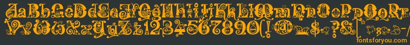 KingthingsEggypeg Font – Orange Fonts on Black Background