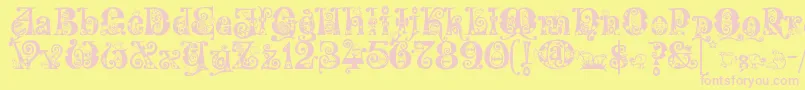 KingthingsEggypeg Font – Pink Fonts on Yellow Background