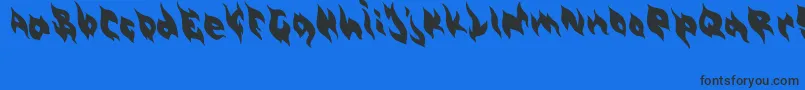 Burny Font – Black Fonts on Blue Background