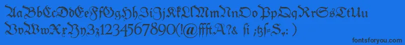 Peterschlemihl Font – Black Fonts on Blue Background