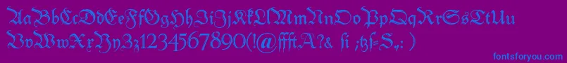 Peterschlemihl Font – Blue Fonts on Purple Background