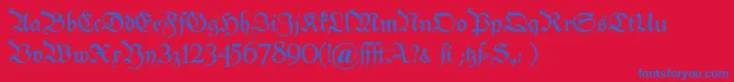 Peterschlemihl Font – Blue Fonts on Red Background