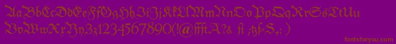 Peterschlemihl Font – Brown Fonts on Purple Background