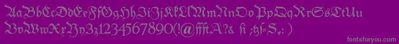 Peterschlemihl Font – Gray Fonts on Purple Background