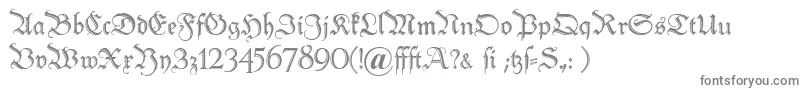 Peterschlemihl-Schriftart – Graue Schriften auf weißem Hintergrund