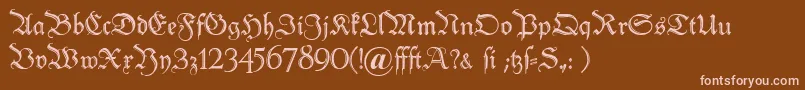 Peterschlemihl Font – Pink Fonts on Brown Background