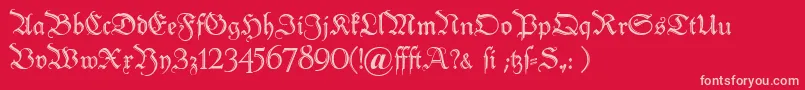 Peterschlemihl Font – Pink Fonts on Red Background