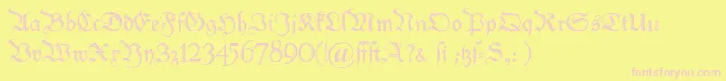 Peterschlemihl Font – Pink Fonts on Yellow Background