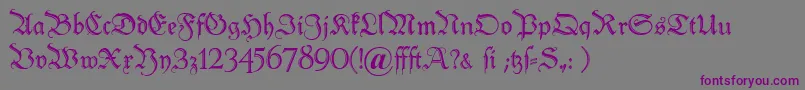 Peterschlemihl Font – Purple Fonts on Gray Background