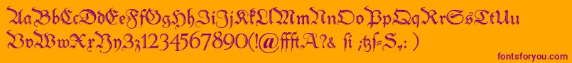 Peterschlemihl Font – Purple Fonts on Orange Background