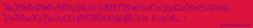 Peterschlemihl Font – Purple Fonts on Red Background