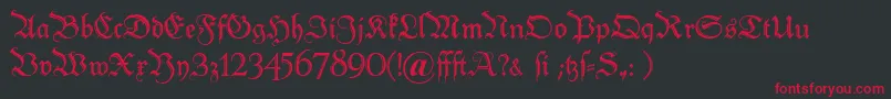 Peterschlemihl Font – Red Fonts on Black Background