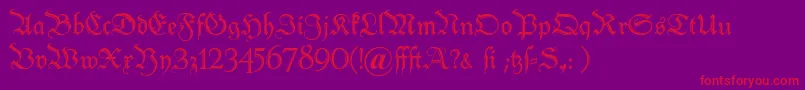 Peterschlemihl Font – Red Fonts on Purple Background