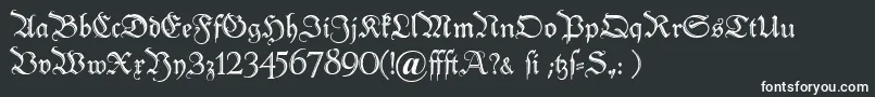 Peterschlemihl-fontti – valkoiset fontit