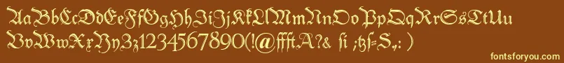 Peterschlemihl Font – Yellow Fonts on Brown Background