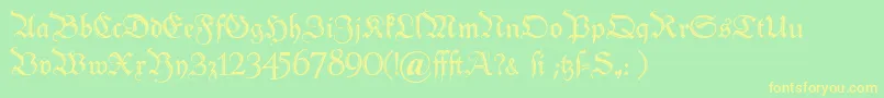 More about Peterschlemihl Font Peterschlemihl Font – Yellow Fonts on Green Background