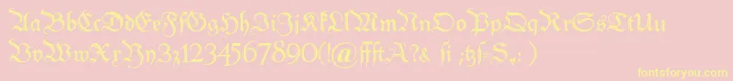 Peterschlemihl Font – Yellow Fonts on Pink Background