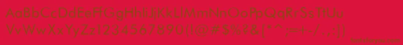 FuturaBookNormalRegular Font – Brown Fonts on Red Background